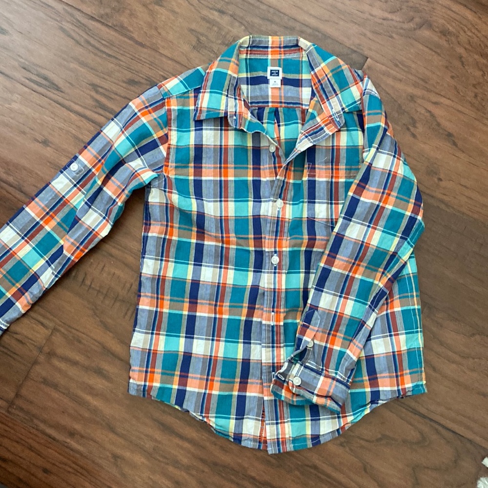 Janie and Jack size 6 boys button up long sleeve shirt
